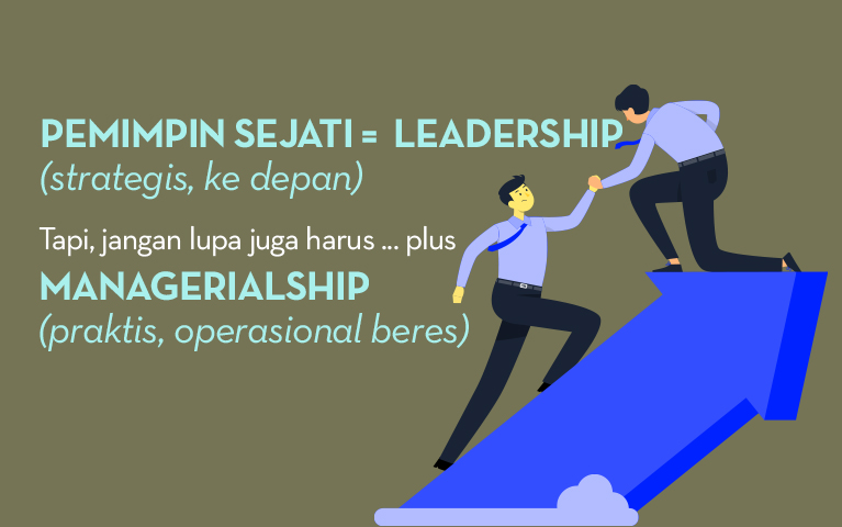 Pertanyaan penting buat diajukan: "Mana lebih penting: LEADERSHIP atau MANAGERIALSHIP?" (gambar 1)